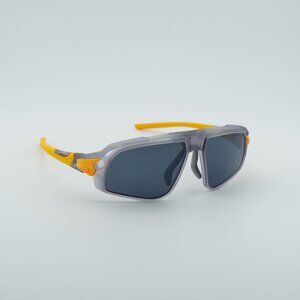 NIKE FLYFREE FV2387 012 Sunglasses Grey Geometric Frame, Grey Lenses